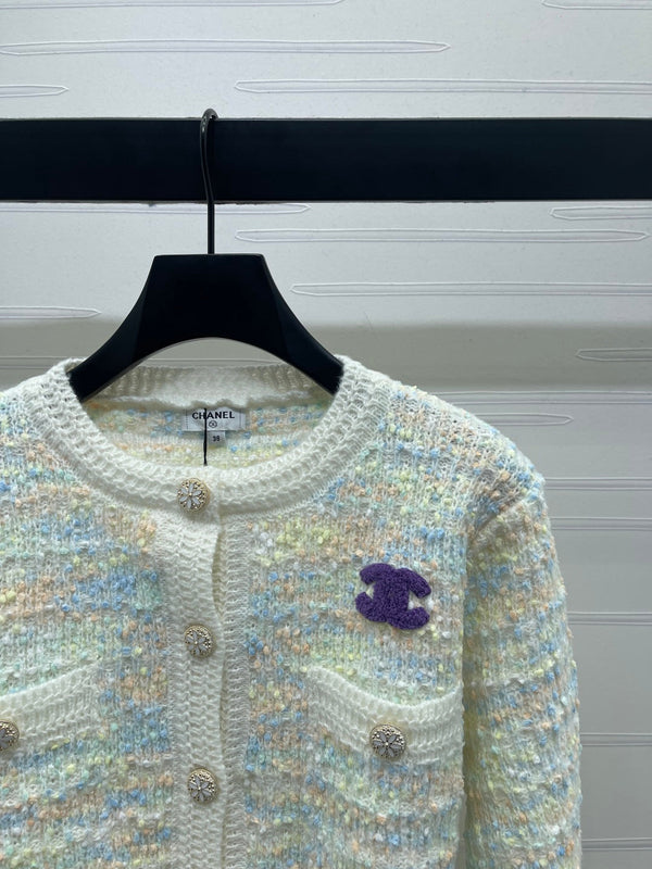 CC 25 Knitted Cardigan Button Blue Wool 305392