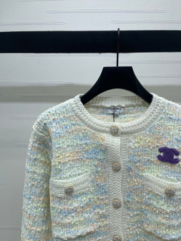 CC 25 Knitted Cardigan Button Blue Wool 305392