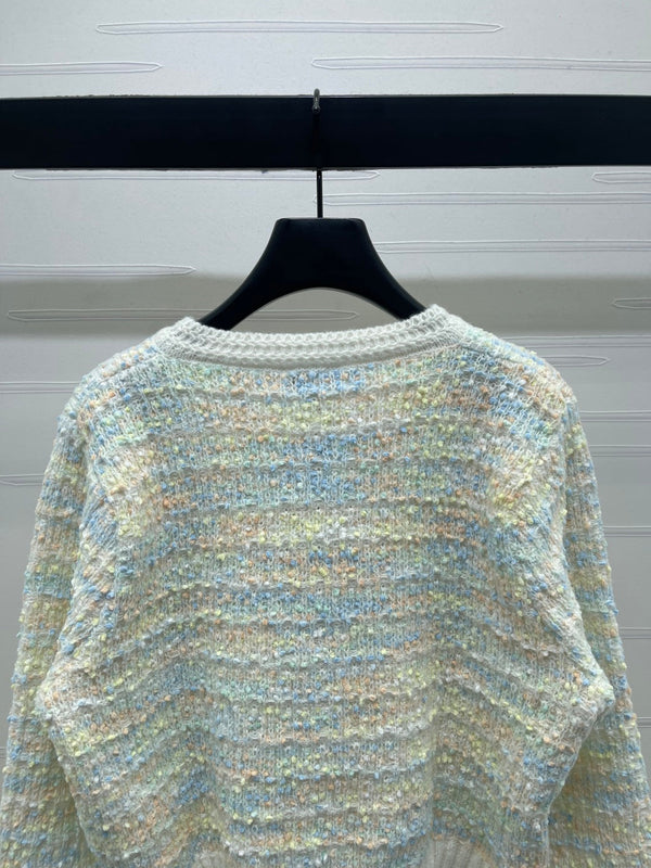 CC 25 Knitted Cardigan Button Blue Wool 305392