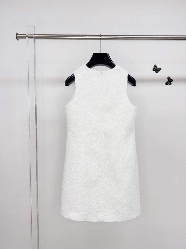 CC 25 Vest Dress White Cotton 305852