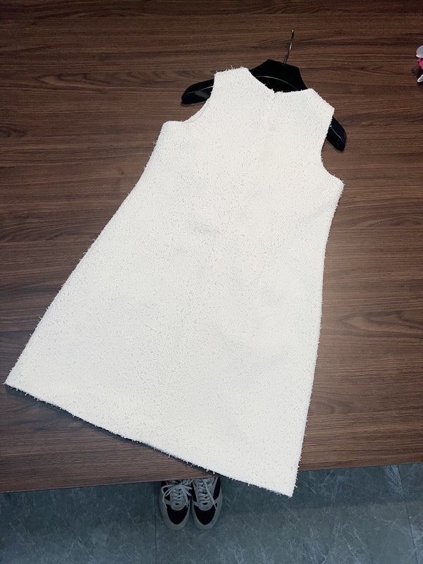 CC 25 Vest Dress White Cotton 305852