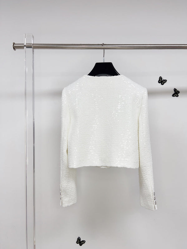 CC 25 Vest Jacket White Cotton 305856