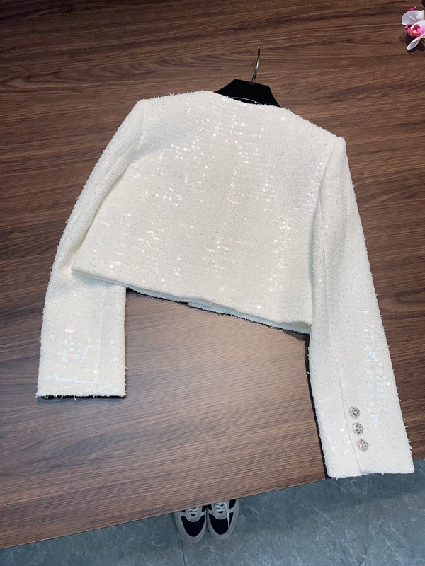 CC 25 Vest Jacket White Cotton 305856