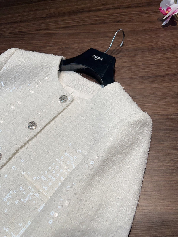 CC 25 Vest Jacket White Cotton 305856