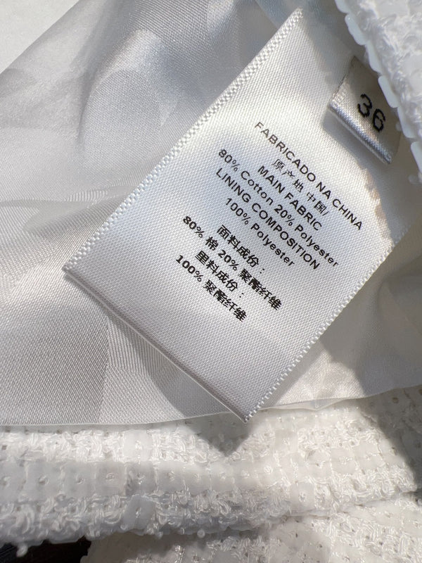 CC 25 Vest Jacket White Cotton 305856