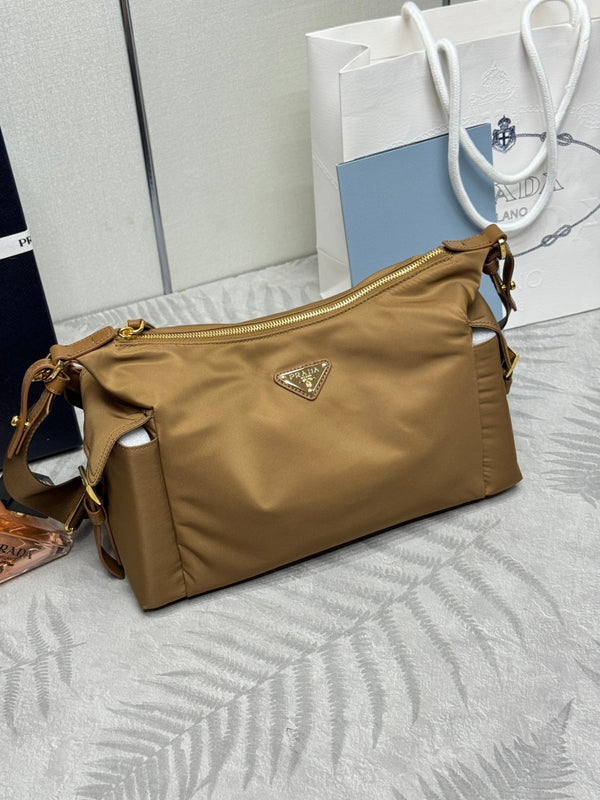 Pra Explorer Bag 32cm Brown Nylon and Calfskin 267412