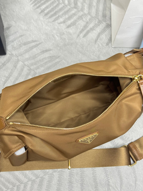 Pra Explorer Bag 32cm Brown Nylon and Calfskin 267412