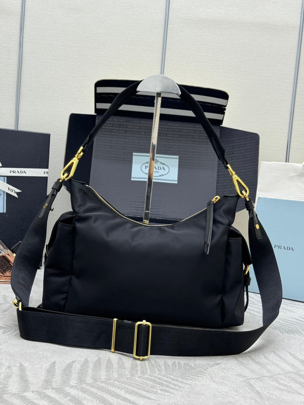 Pra Explorer Bag 32cm Black Nylon and Calfskin 267408