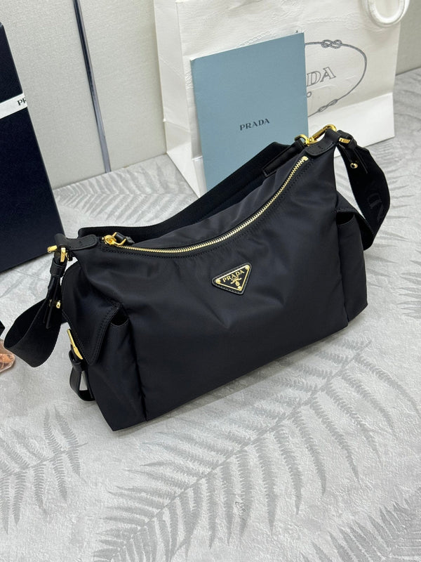 Pra Explorer Bag 32cm Black Nylon and Calfskin 267408