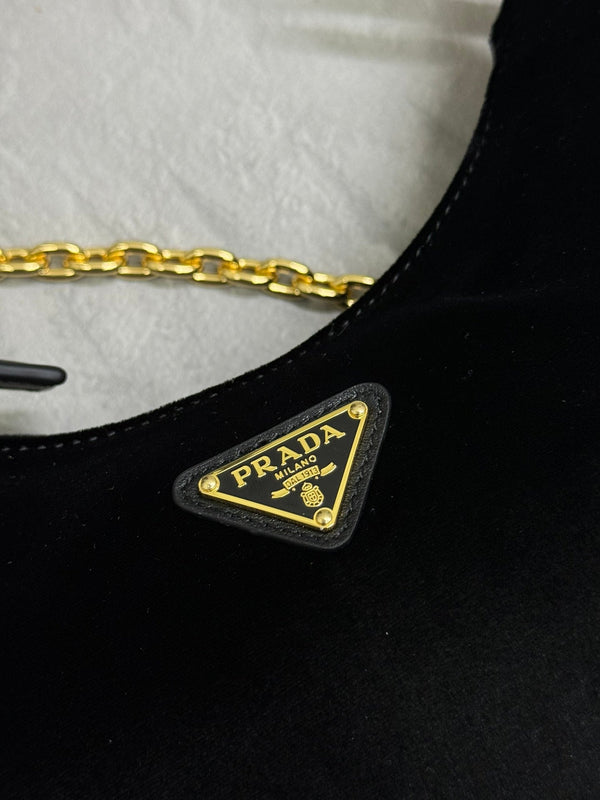 Pra Velvet Hobo Black Should Bag 267179