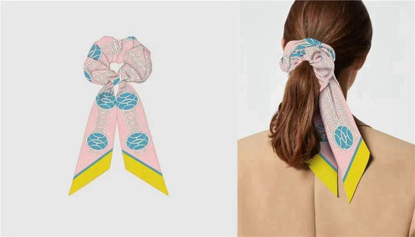 HM Twilly Small Silk Scarf and Detachable Hairband 825647