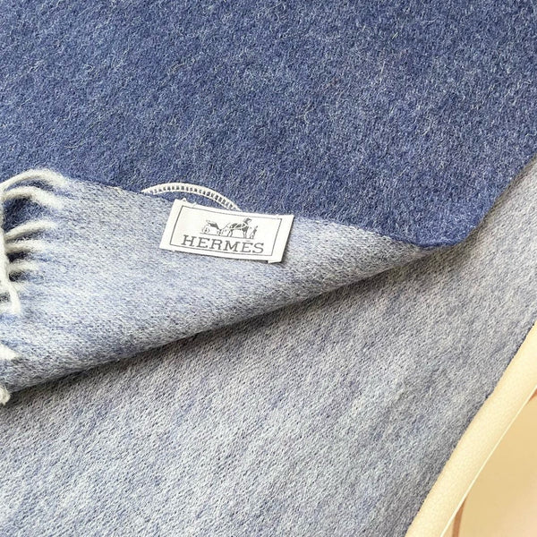 HM 25 200cm Scarf Blue Cashmere 825628