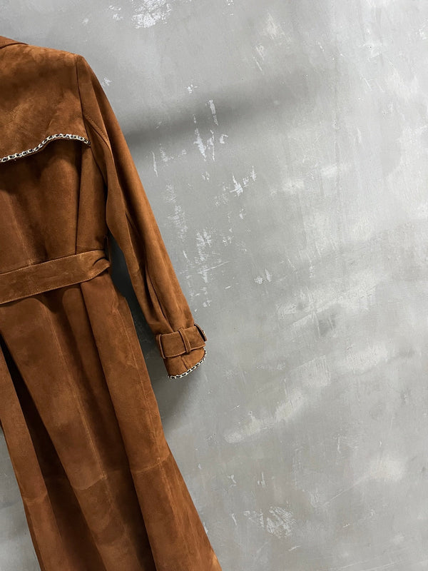 CC 25 Chain Trench Coat Blend Tan Cashmere