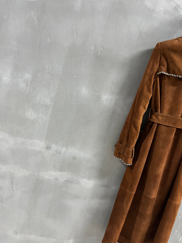 CC 25 Chain Trench Coat Blend Tan Cashmere