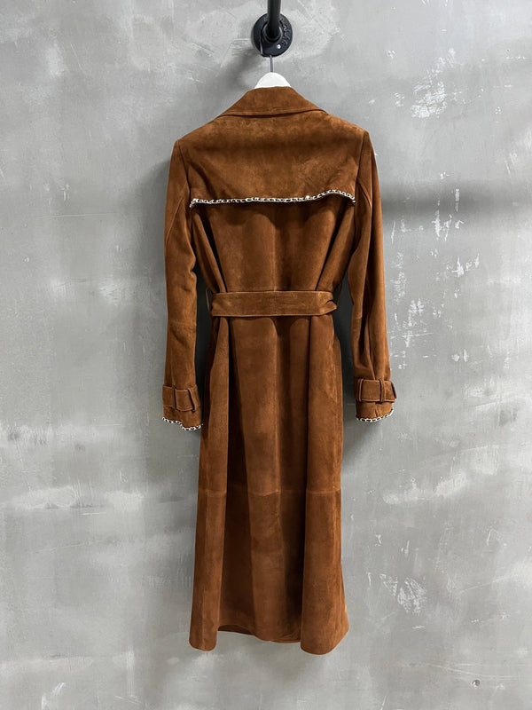CC 25 Chain Trench Coat Blend Tan Cashmere
