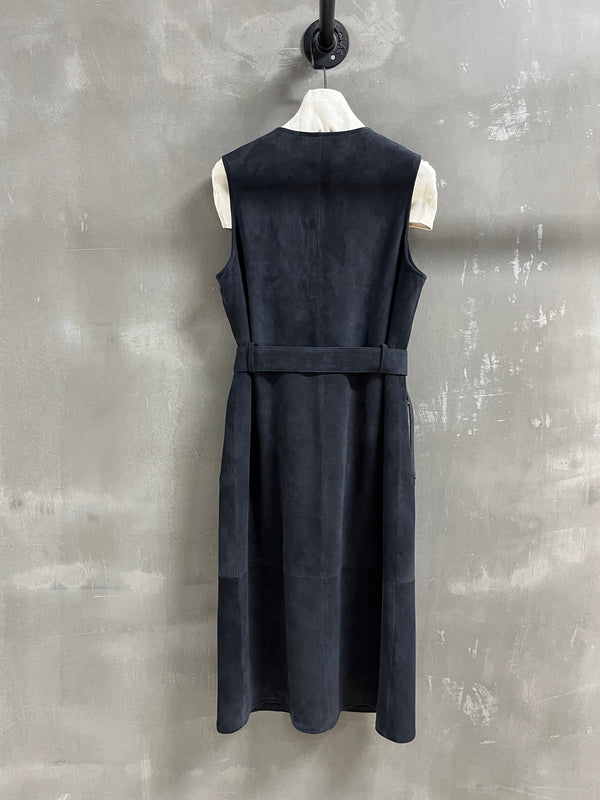 CC 25 Chain Trench Vest Coat Blend Black Cashmere