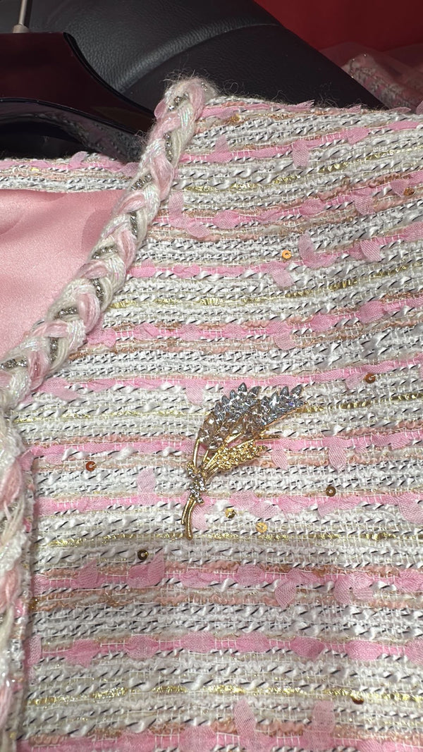 CC 25 Braided Jacket Light Pink Cotton