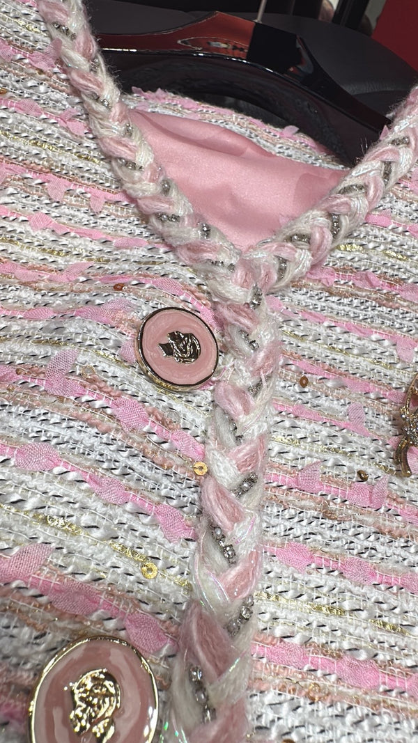 CC 25 Sleeveless Vest Jacket Pink Polyester