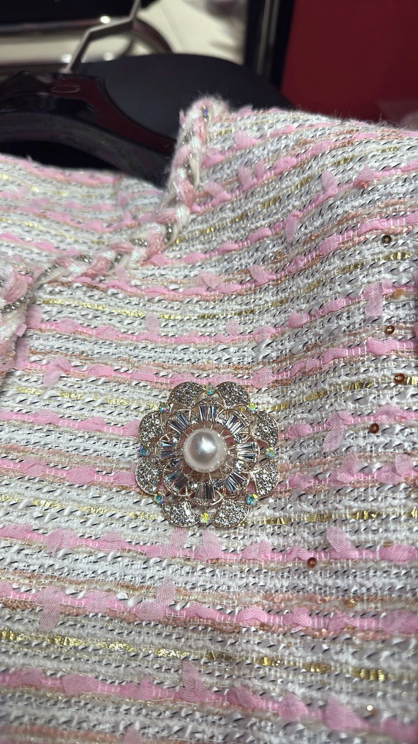 CC 25 Braided Jacket Light Pink Cotton