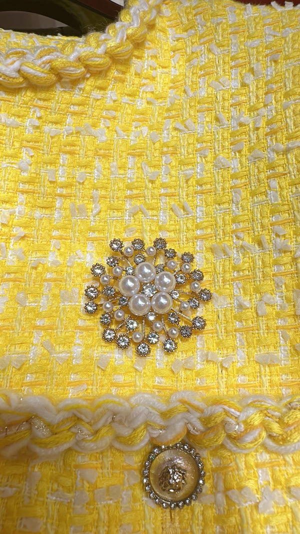 CC Long Sleeve Jacket Yellow Cotton