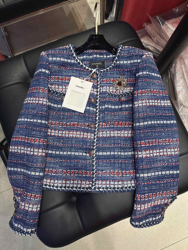 CC 25Ss Long Sleeve Jacket Ocean Blue Cotton