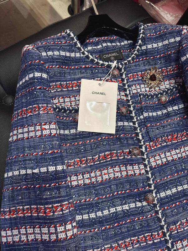 CC 25Ss Long Sleeve Jacket Ocean Blue Cotton