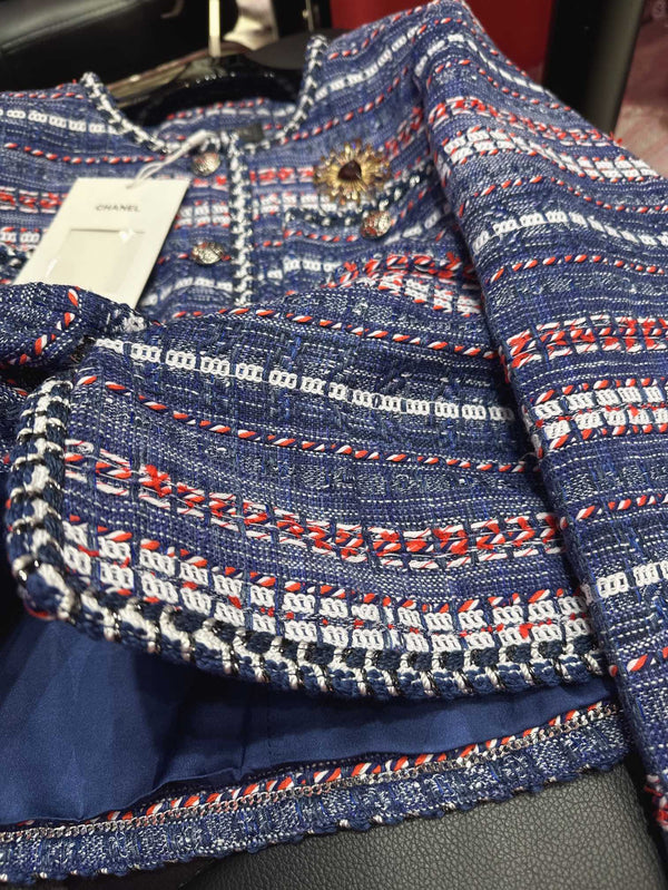 CC 25Ss Long Sleeve Jacket Ocean Blue Cotton