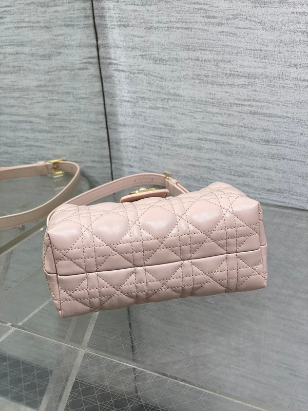 CD Jolie Top Handle Mini Chain Bag 19cm Pink Cowhide
