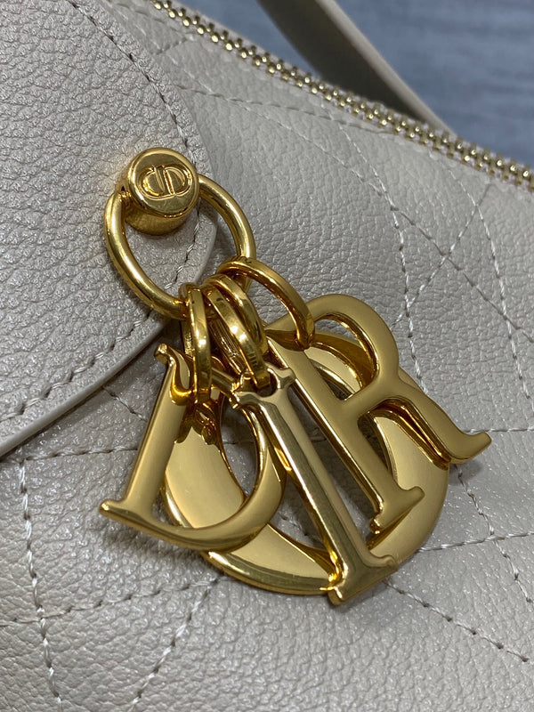 CD VOYAGE Handbag 34cm Cream Cowhide