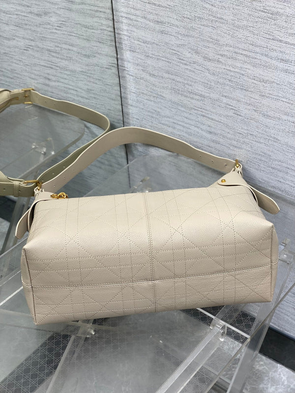 CD VOYAGE Handbag 34cm Cream Cowhide