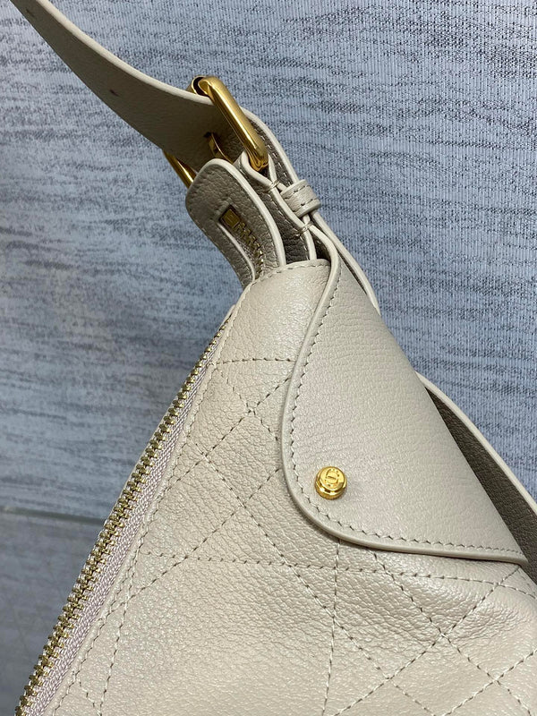 CD VOYAGE Handbag 28cm Cream Cowhide