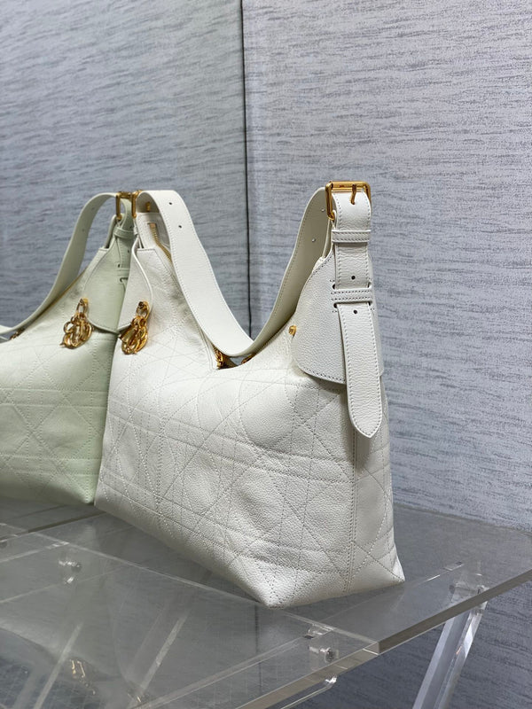 CD VOYAGE Handbag 34cm White Cowhide