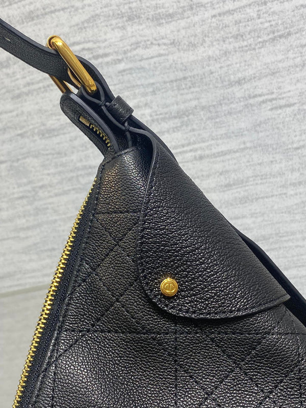 CD VOYAGE Handbag 28cm Black Cowhide