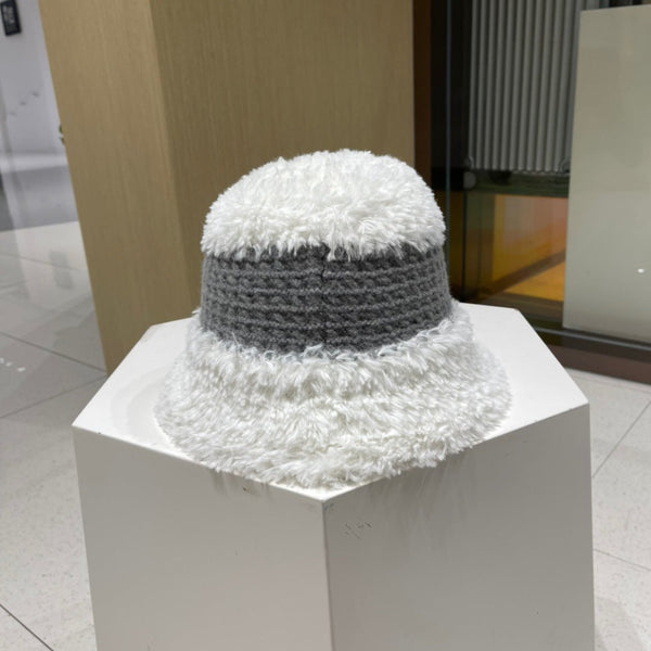 PRA 25 PLUSH KNITTED HAT GRAY AND WHITE 824814
