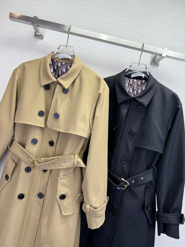 CD 25SS Long Trench Coat Beige Cotton 306561