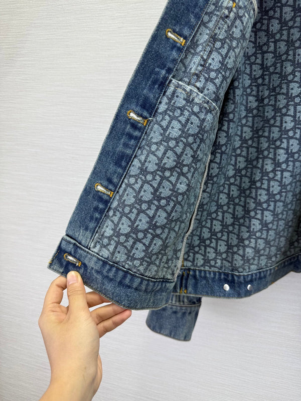 CD 25SS Polar Fleece Composite Denim Hooded Jacket Blue Cotton 306529