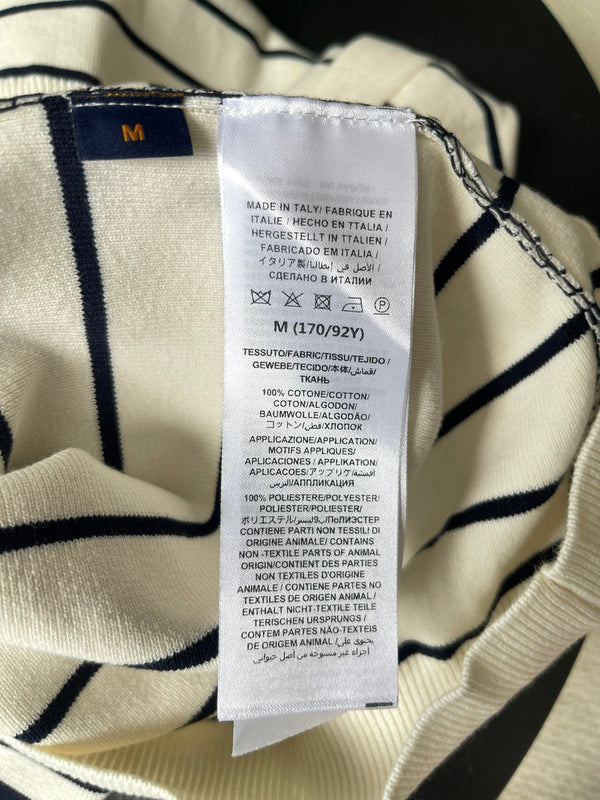 Gucci 25Fw Navy Blue Striped Contrast Knit Cardigan 109556