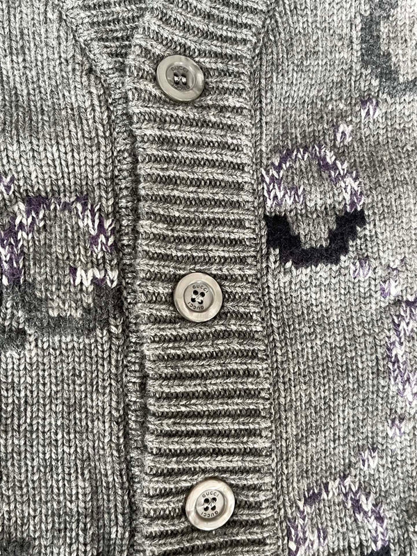 Gucci 25FW Double G Gradient All-Over Print Knit Cardigan 109548