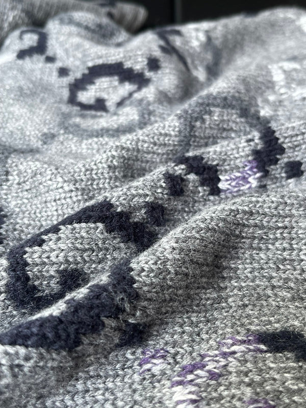 Gucci 25FW Double G Gradient All-Over Print Knit Cardigan 109548