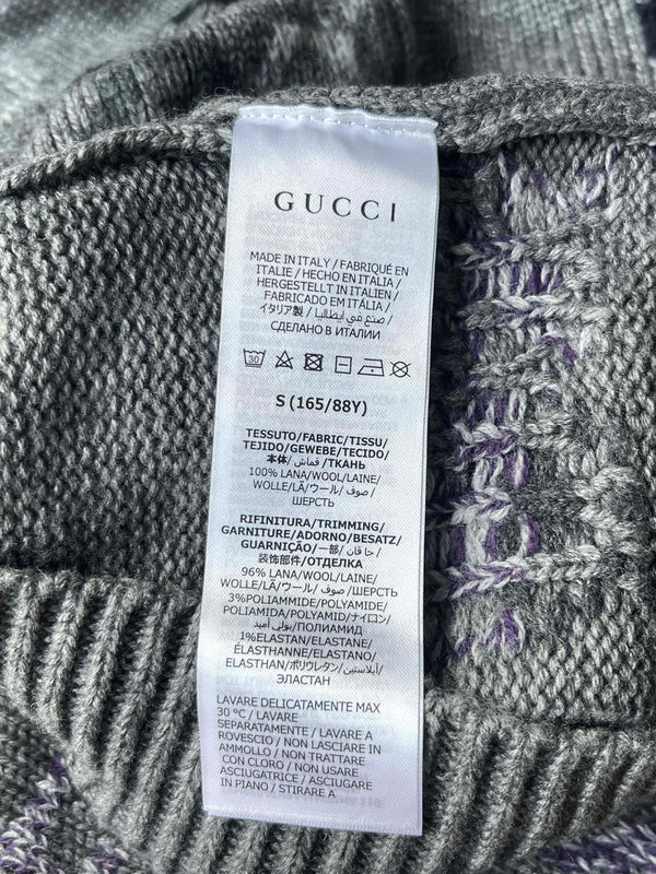 Gucci 25FW Double G Gradient All-Over Print Knit Cardigan 109548