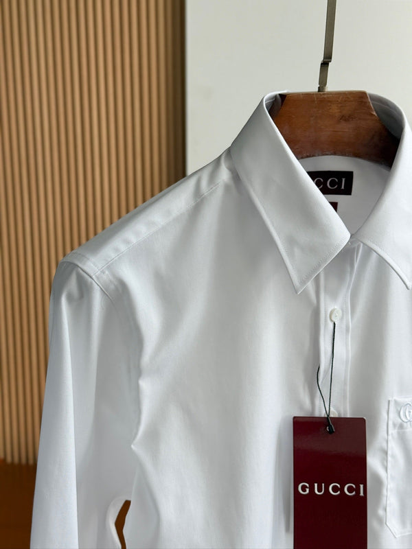 Gucci 25Ss Business Shirt 100s Double-Ply Premium Oxford Fabric White 108567