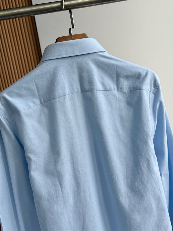 Gucci 25Ss Business Shirt 100s Double-Ply Premium Oxford Fabric Light Blue 108566
