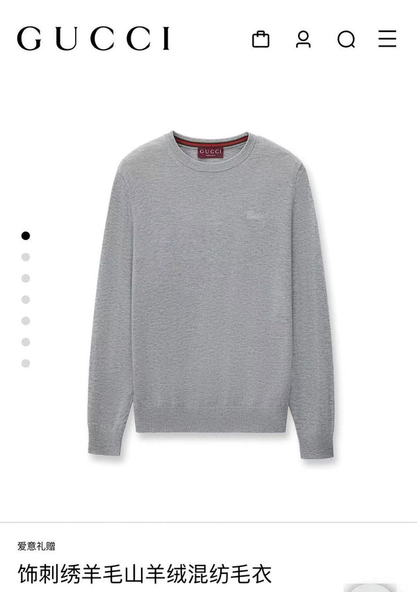 Gucci 25 Lightweight Sweater Gray Wool 106307