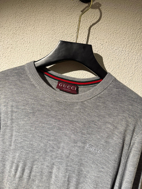 Gucci 25 Lightweight Sweater Gray Wool 106307