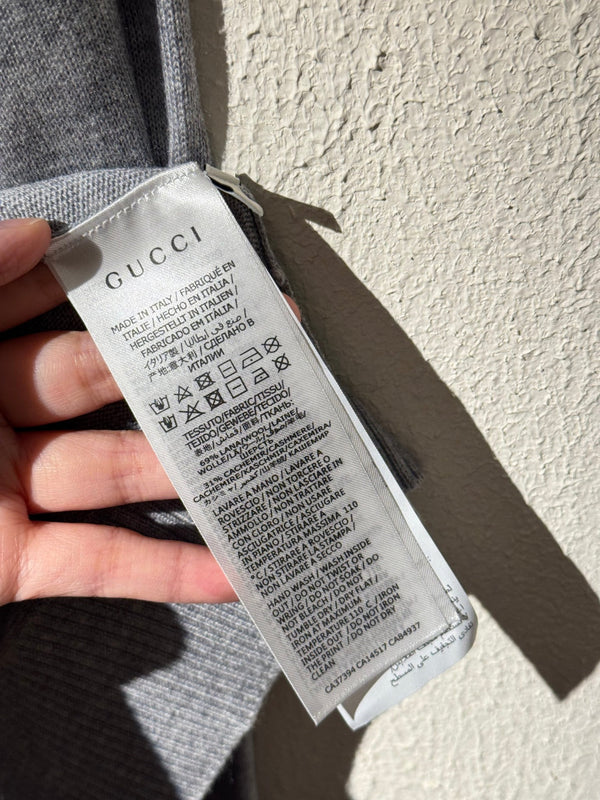 Gucci 25 Lightweight Sweater Gray Wool 106307