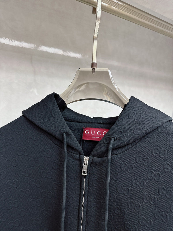 Gucci Allover Printed Zippered Jacquard Jacket 104396