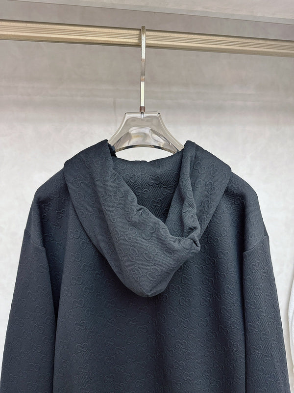 Gucci Allover Printed Zippered Jacquard Jacket 104396