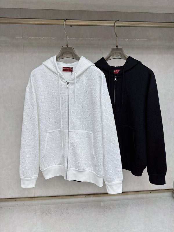 Gucci Allover Printed Zippered Jacquard Jacket 104395