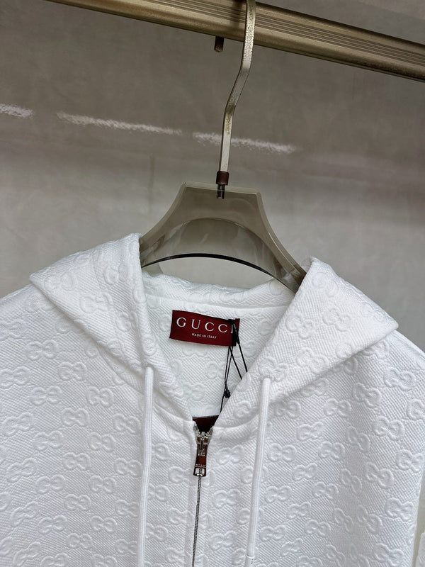 Gucci Allover Printed Zippered Jacquard Jacket 104395