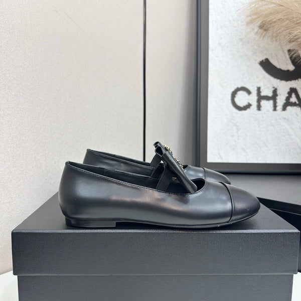 CC 25SS Chain Bow Mary Jane Black Cowhide 490146